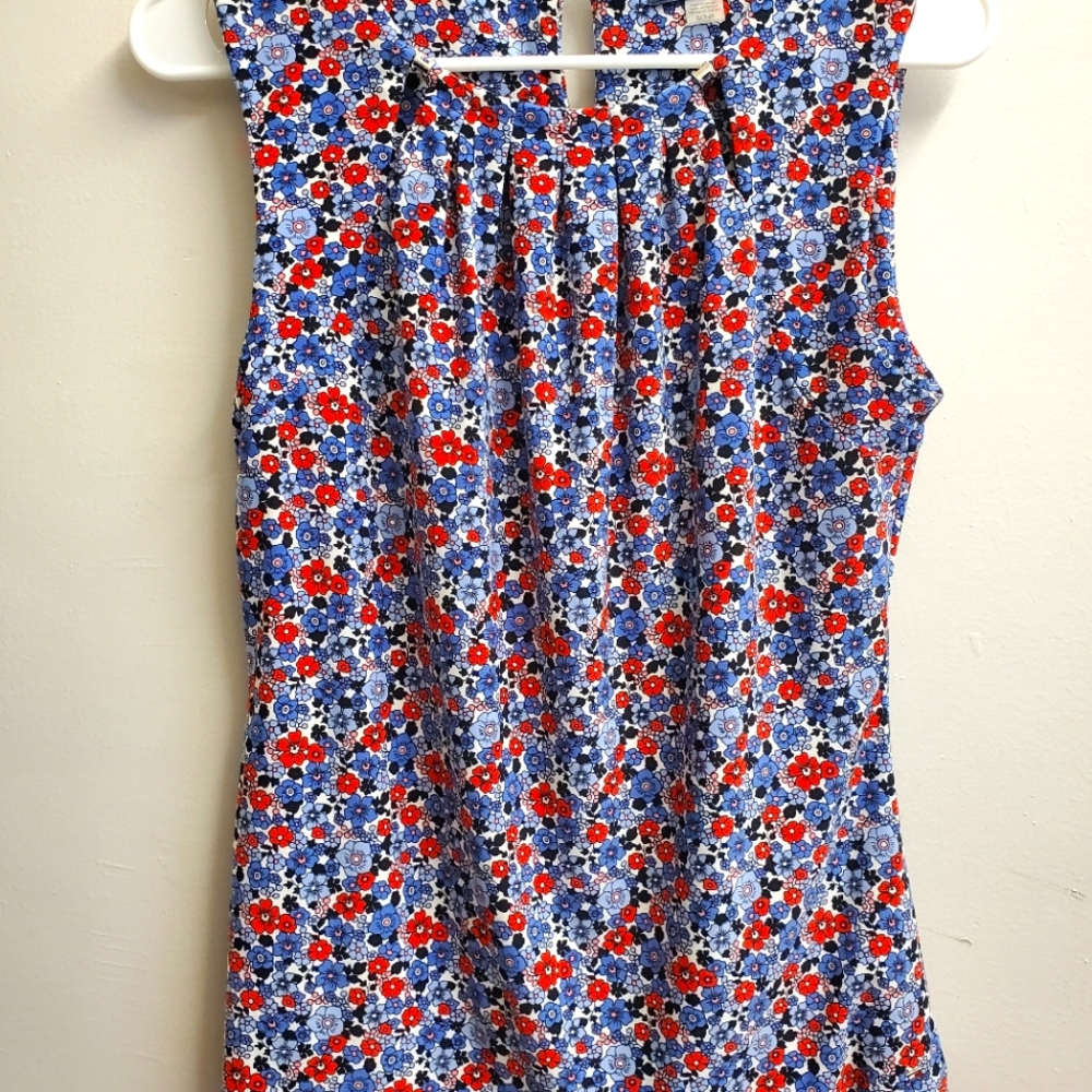 Floral work tank top